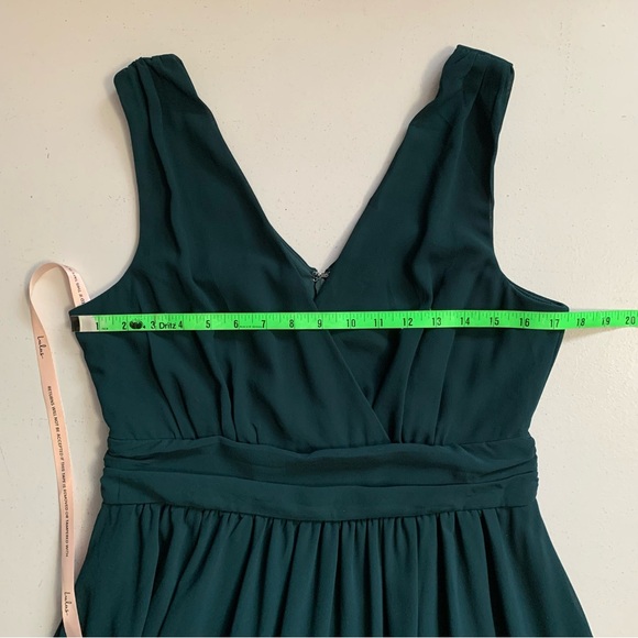 Lulus Large Thoughts of Hue Emerald Green Surplice Maxi Dress NWOT - Picture 14 of 17
